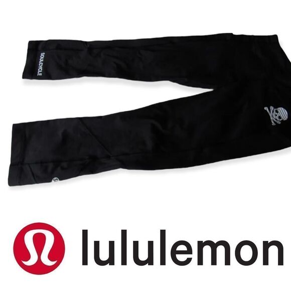Black Lululemon X Soul Cycle 21" Speed Up Crop Tights​​​ - Picture 4 of 6